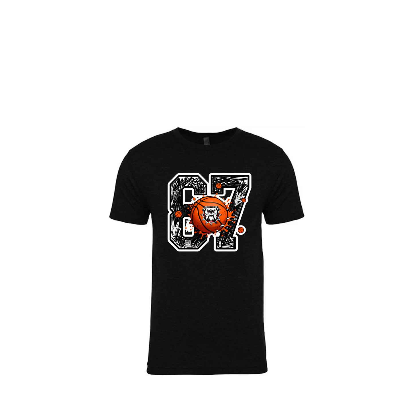 NORTH GWINNETT BASKETBALL "67" SCRIBBLE T-SHIRT ADULT