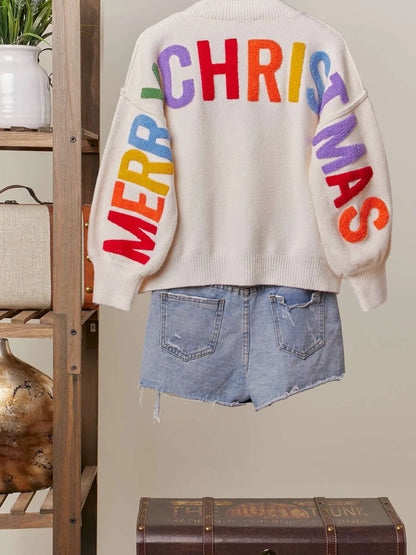 RAINBOW MERRY CHRISTMAS SWEATER
