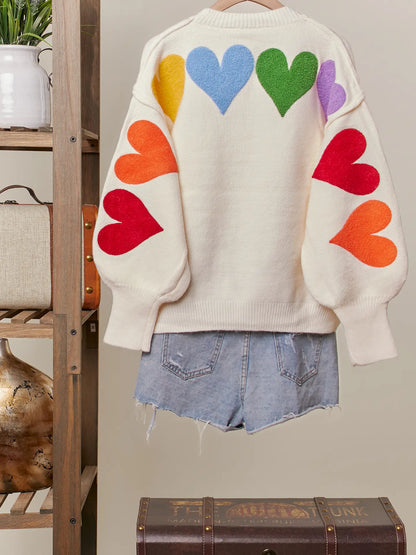 RAINBOW HEARTS SWEATER